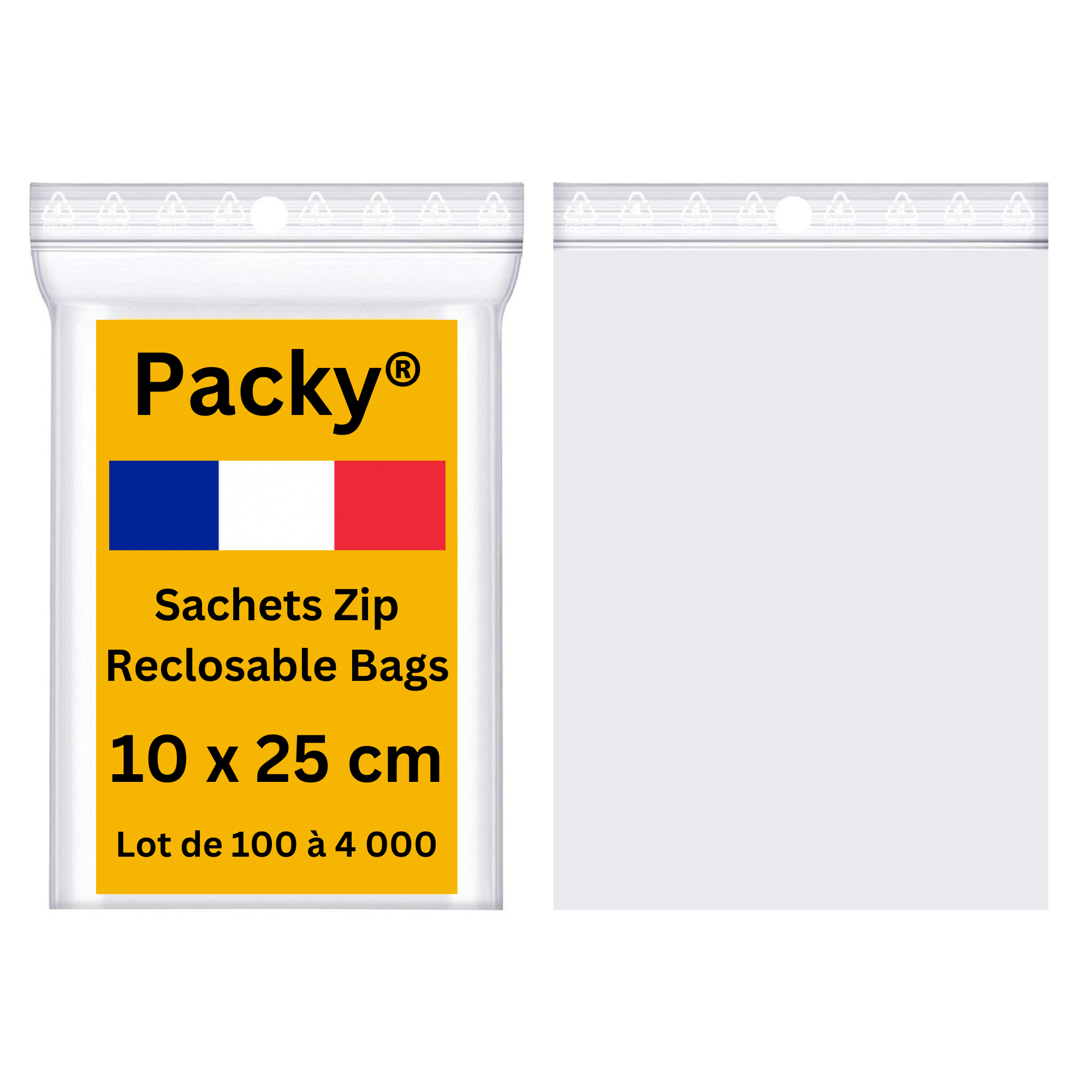 Lot de 2295 sachets à fermeture zip - 4 x 6,3 cm