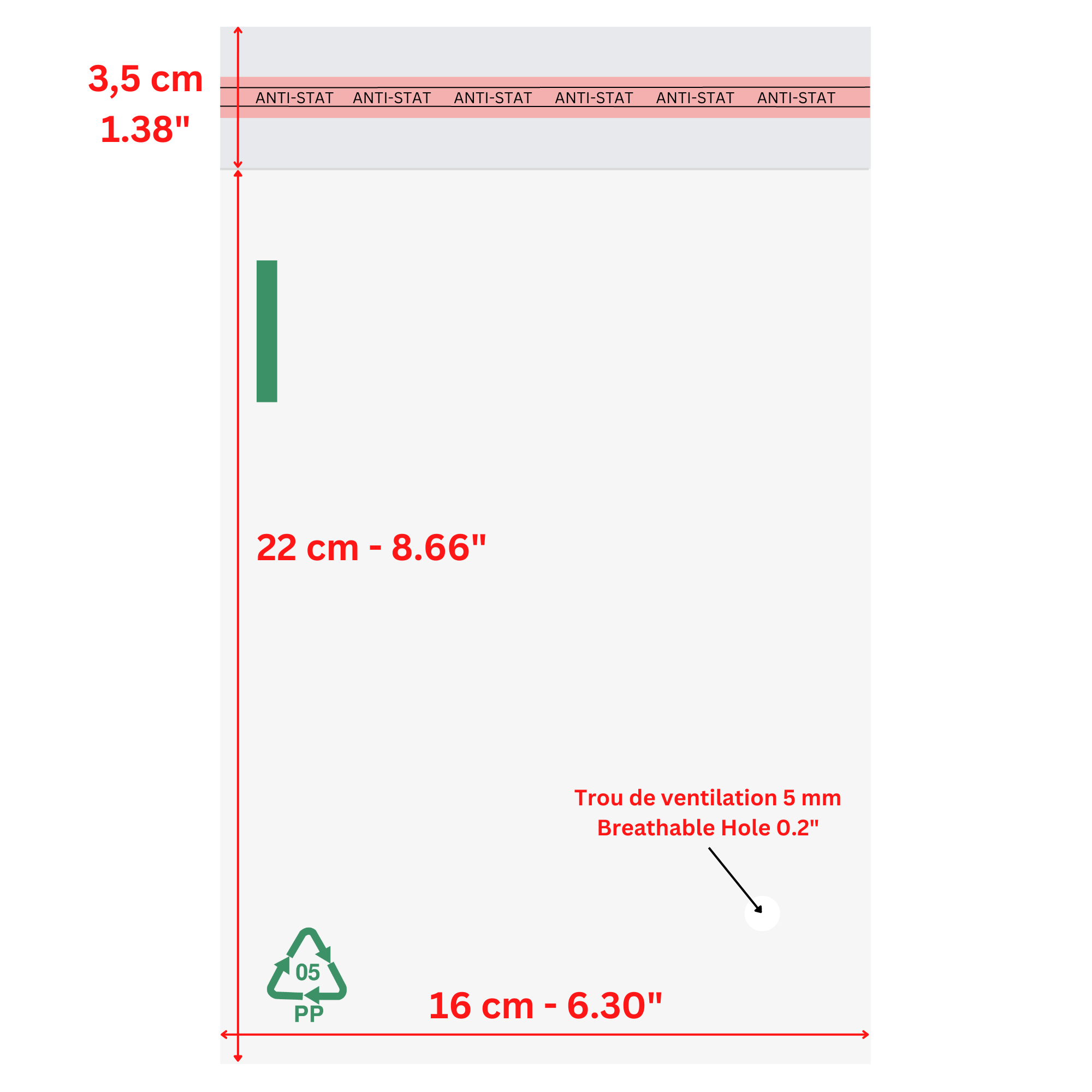 Sachets Cellophane Transparents Auto-Adhésifs en Plastique OPP